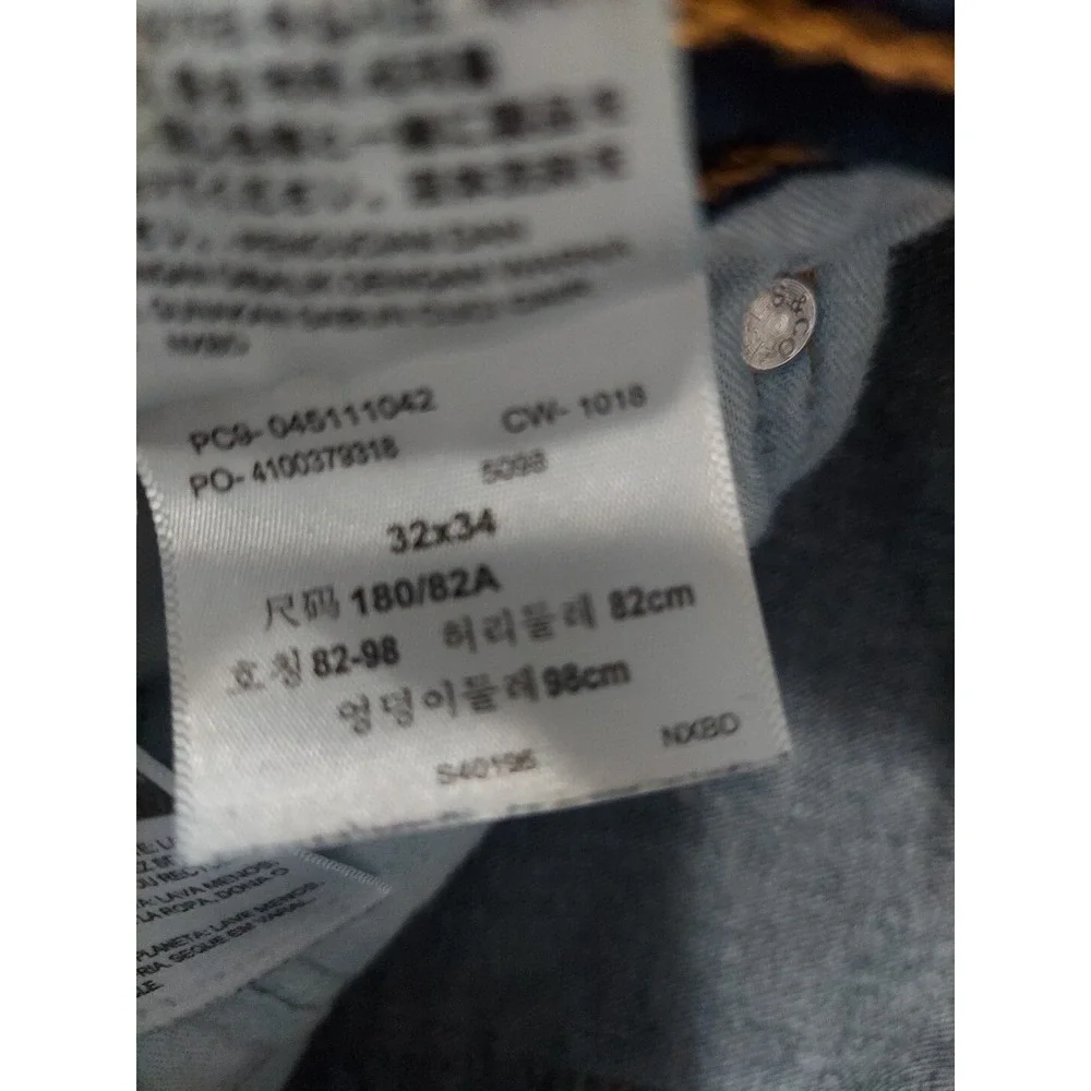 Levis Jeans Mens 30x32 Blue 511 Slim Fit Straight‎ Leg Preppy Dark Wash Red Tab